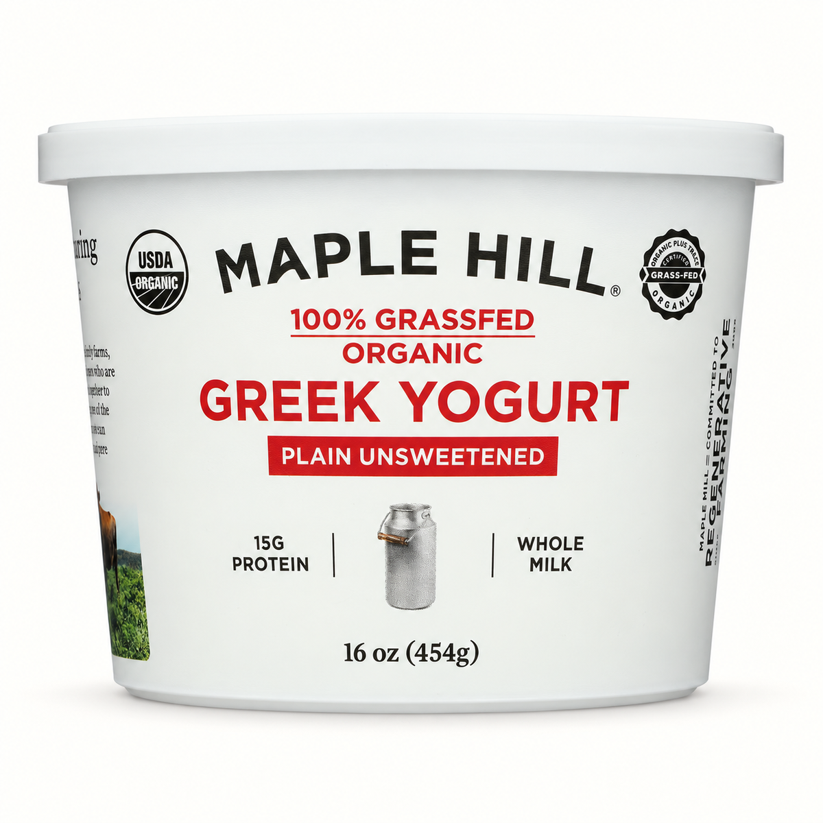maple hill / plain unsweetened greek yogurt 16oz (ny)