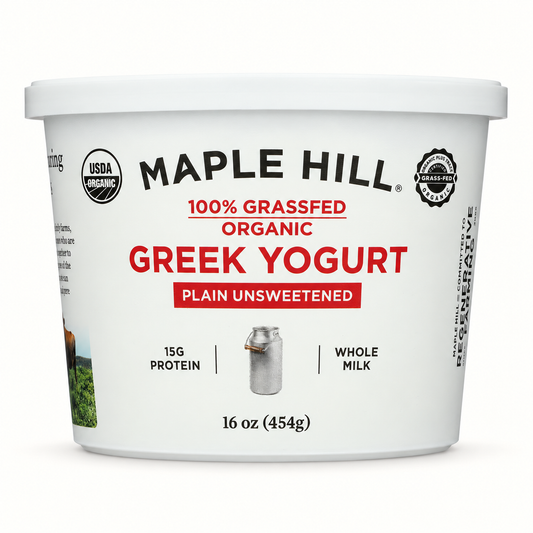 maple hill / plain unsweetened greek yogurt 16oz (ny)