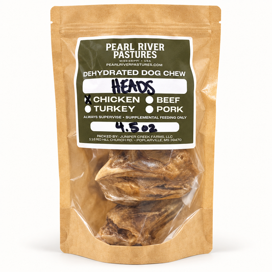 pearl river pastures / dehydrated chicken heads 4.5oz