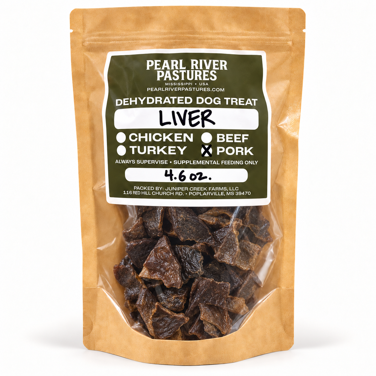 pearl river pastures / dehydrated pork liver 4.5oz