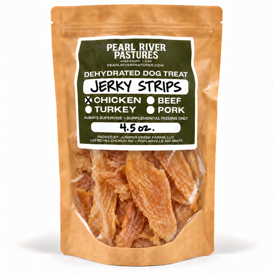 pearl river pastures / chicken jerky strips 4.5oz