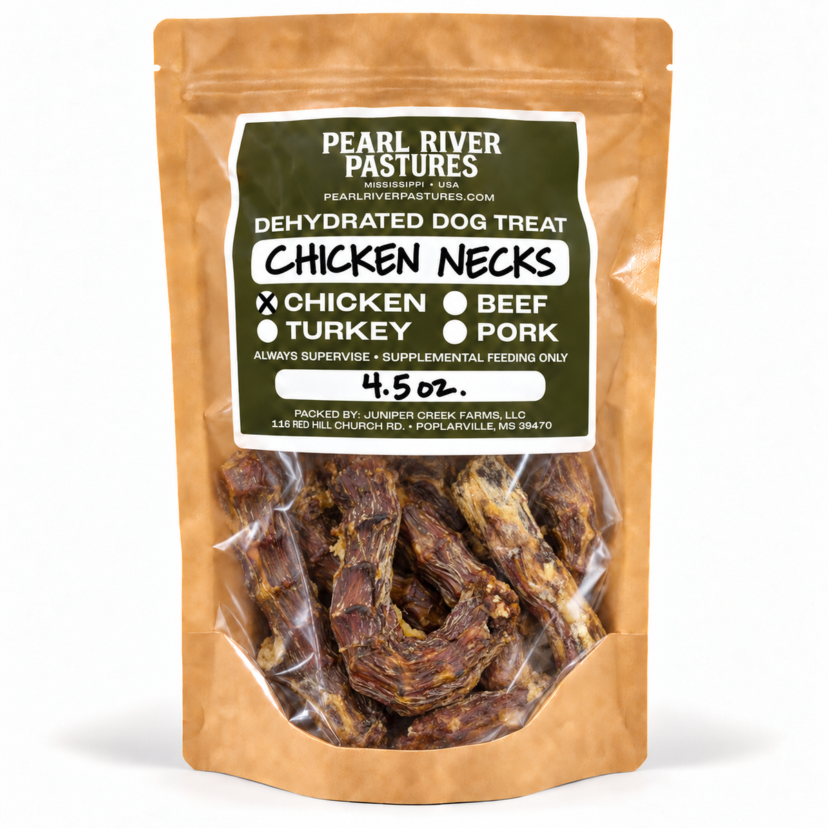 pearl river pastures / dehydrated chicken necks 4.5oz