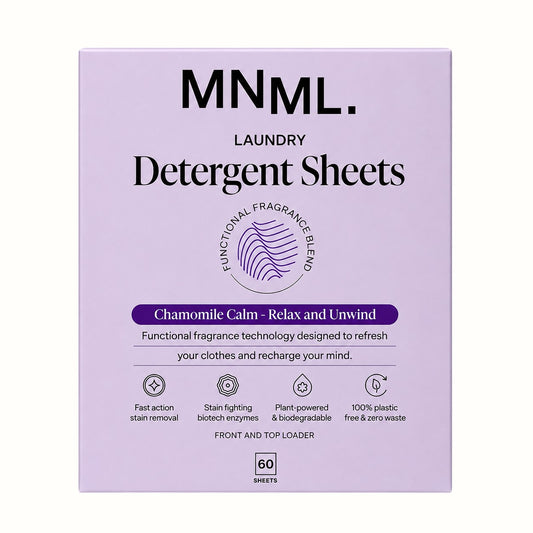 mnml / chamomile calm + relax detergent sheets (va)