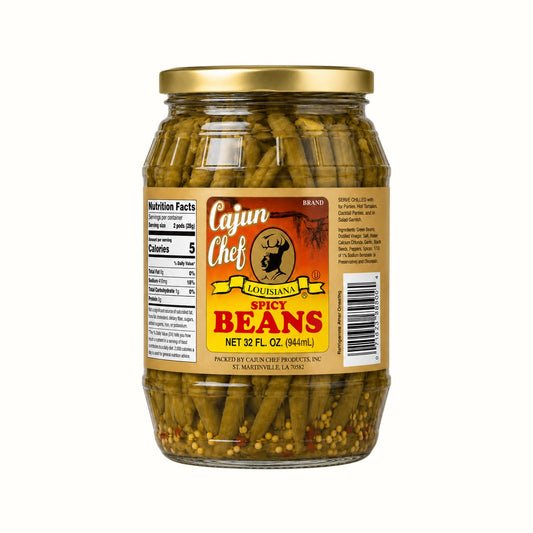 cajun chef / spicy pickled green beans 32oz