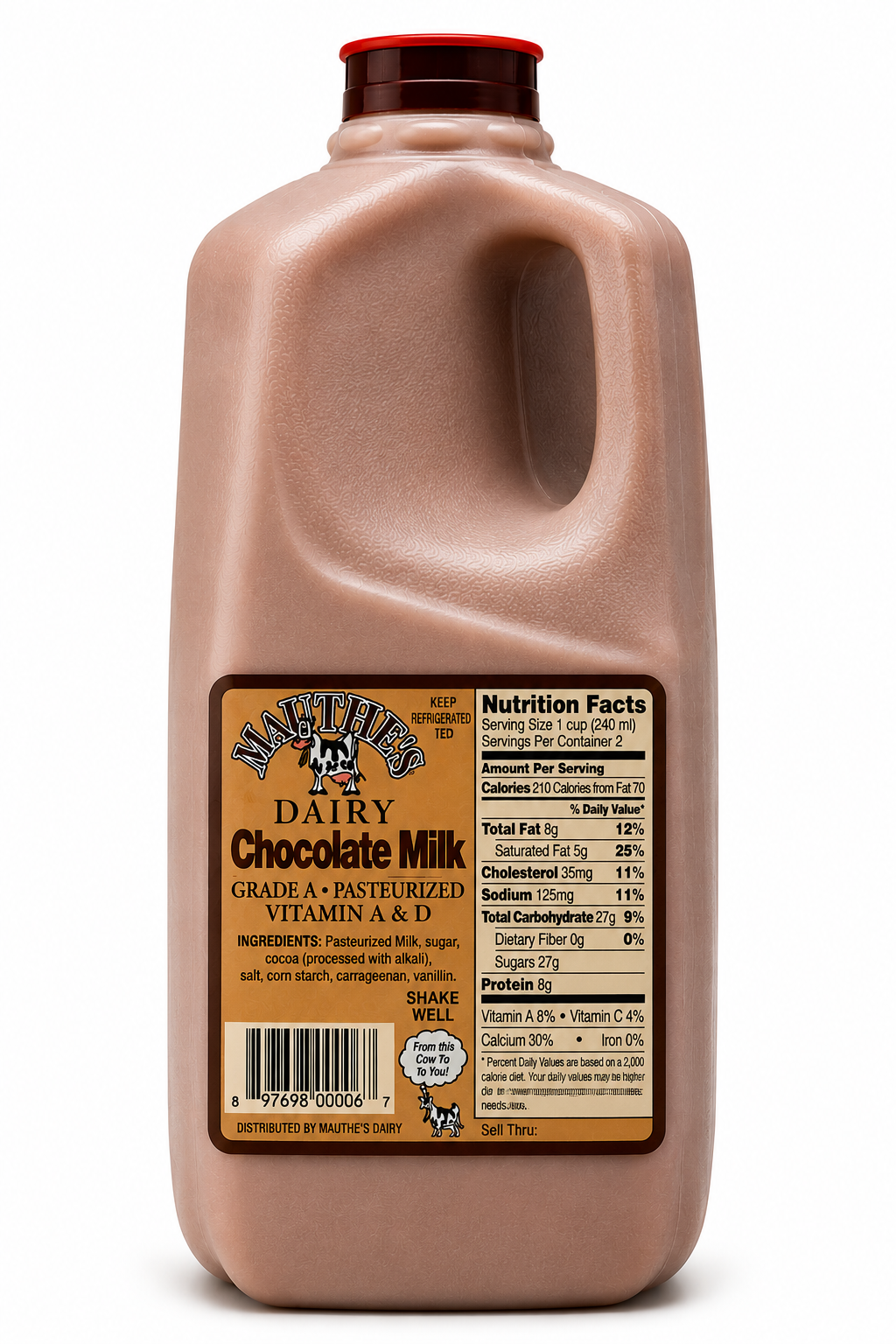 mauthe family / grass fed creamline milk half gallon