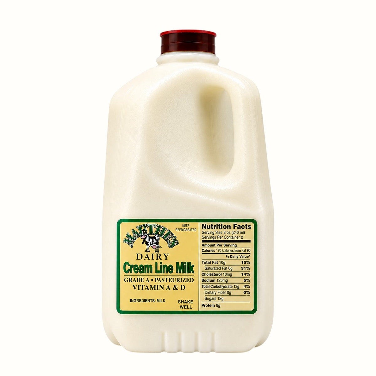 mauthe farms / grass fed creamline milk gallon