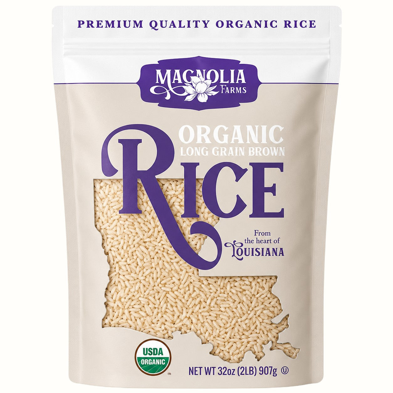 magnolia farms / organic local long grain rice 2lb