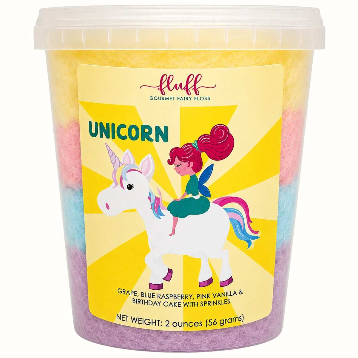 fluff gourmet fairy floss / local cotton candy 2oz