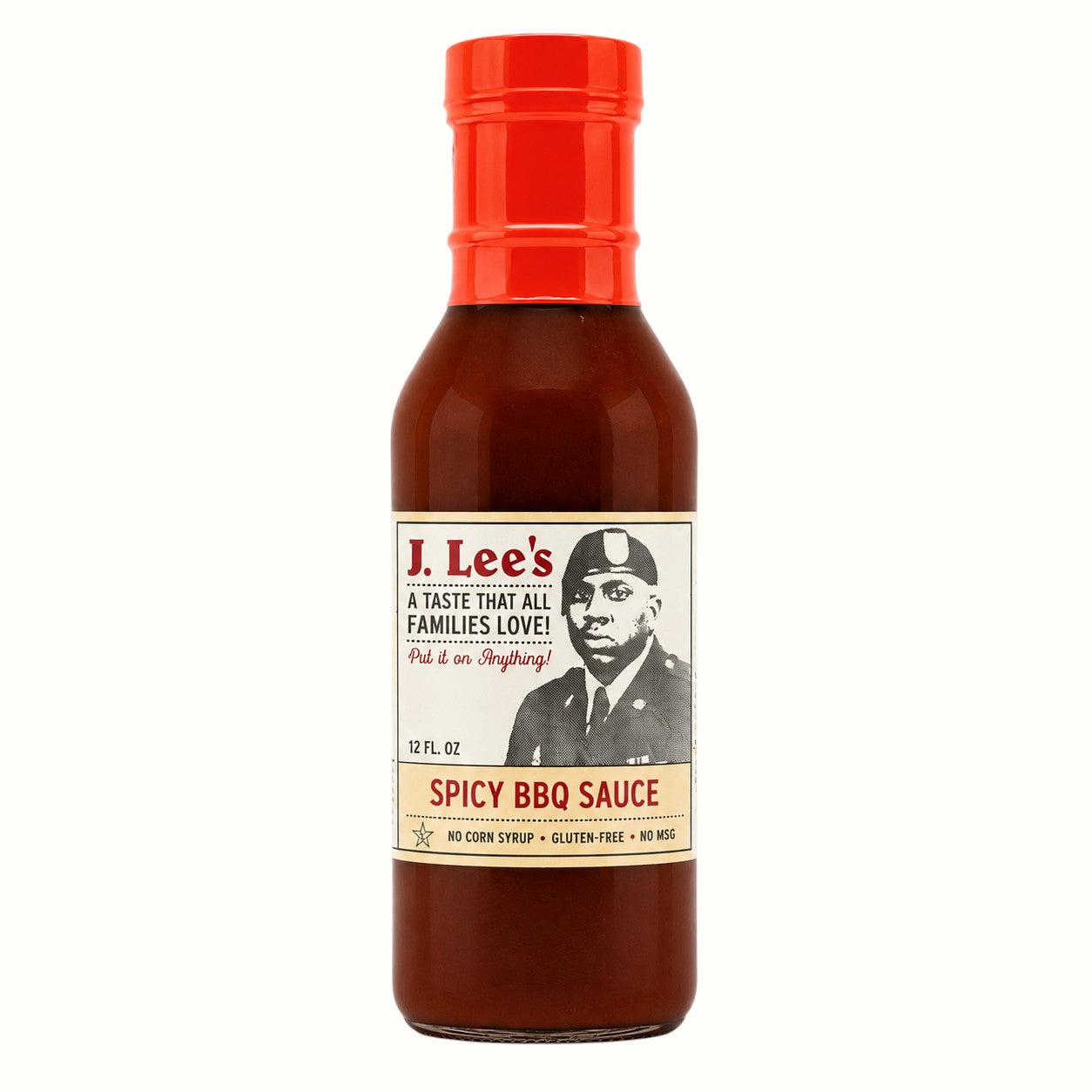 j. lee's gourmet bbq sauce / spicy or low sugar bbq sauce 12oz (ms)