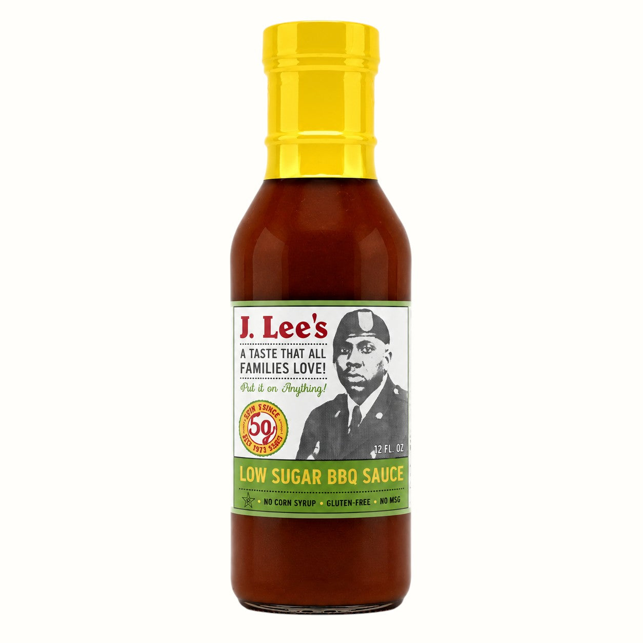 j. lee's gourmet bbq sauce / spicy or low sugar bbq sauce 12oz (ms)