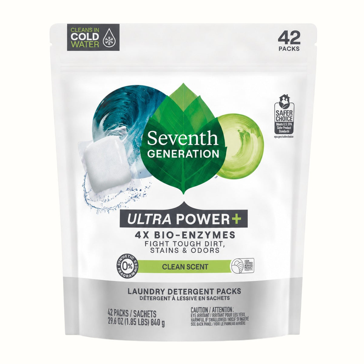 seventh generation / bio enzyme laundry detergent packs 64ct