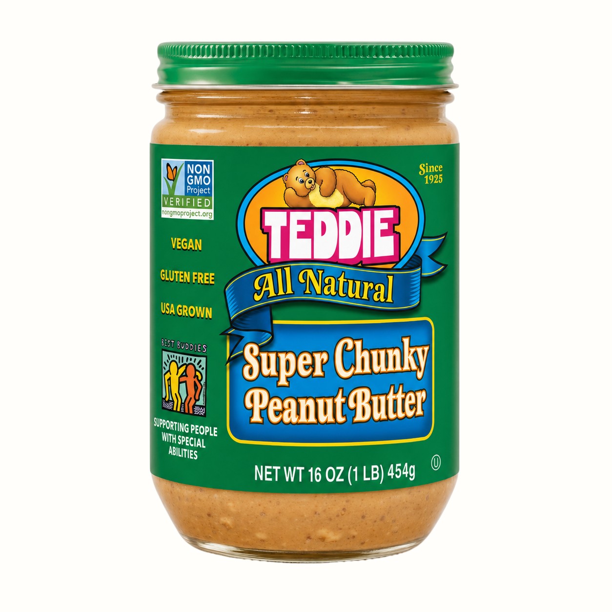 teddie / all natural peanut butters 16oz (ma)