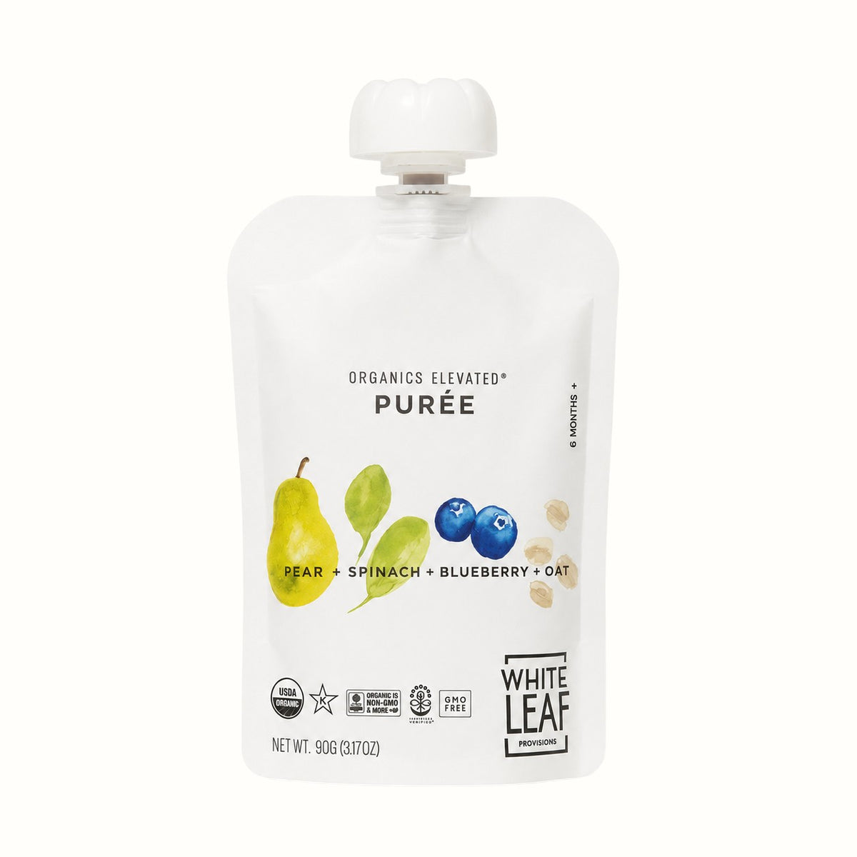 whiteleaf provisions / certified organic baby food puree 3.17oz (sc)