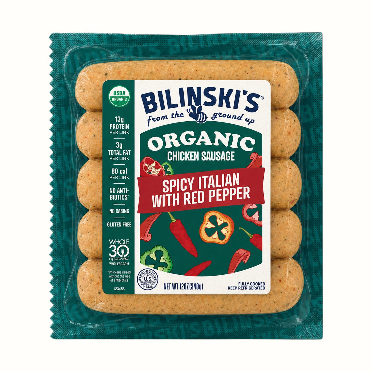 bilinski's / organic chicken sausage select your flavor