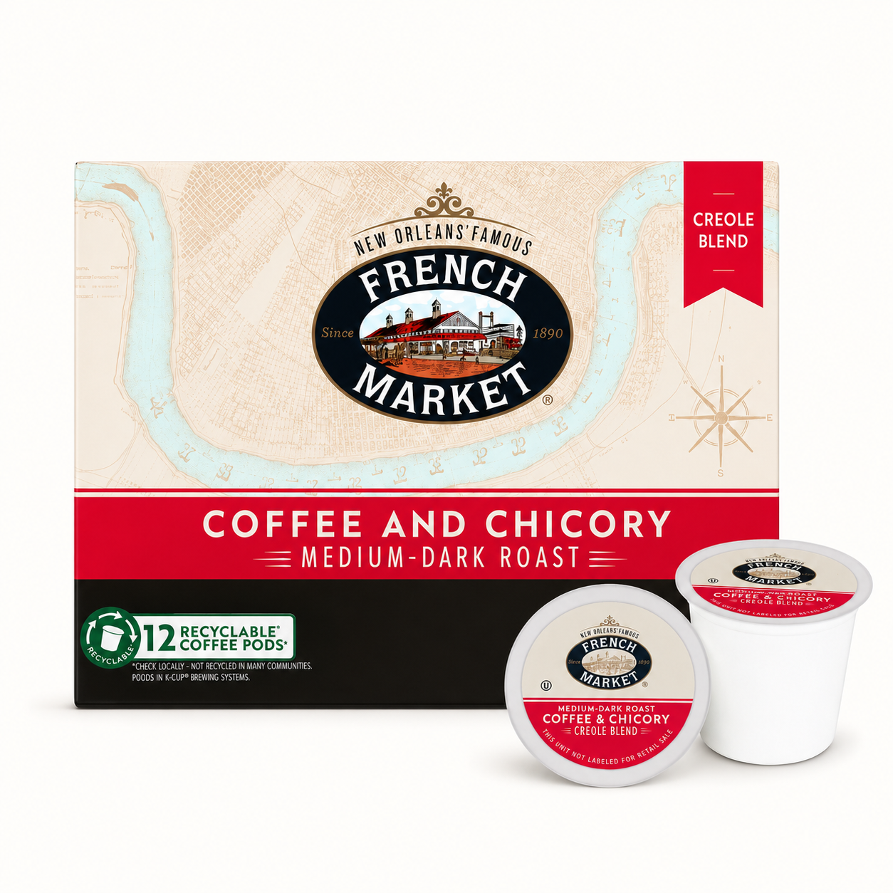 french market coffee / coffee & chickory ground coffee 12oz