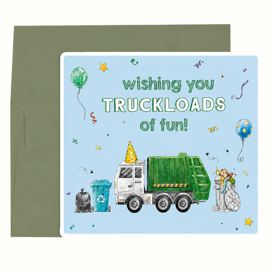 Nola Tawk / Truckloads of Fun Birthday Card