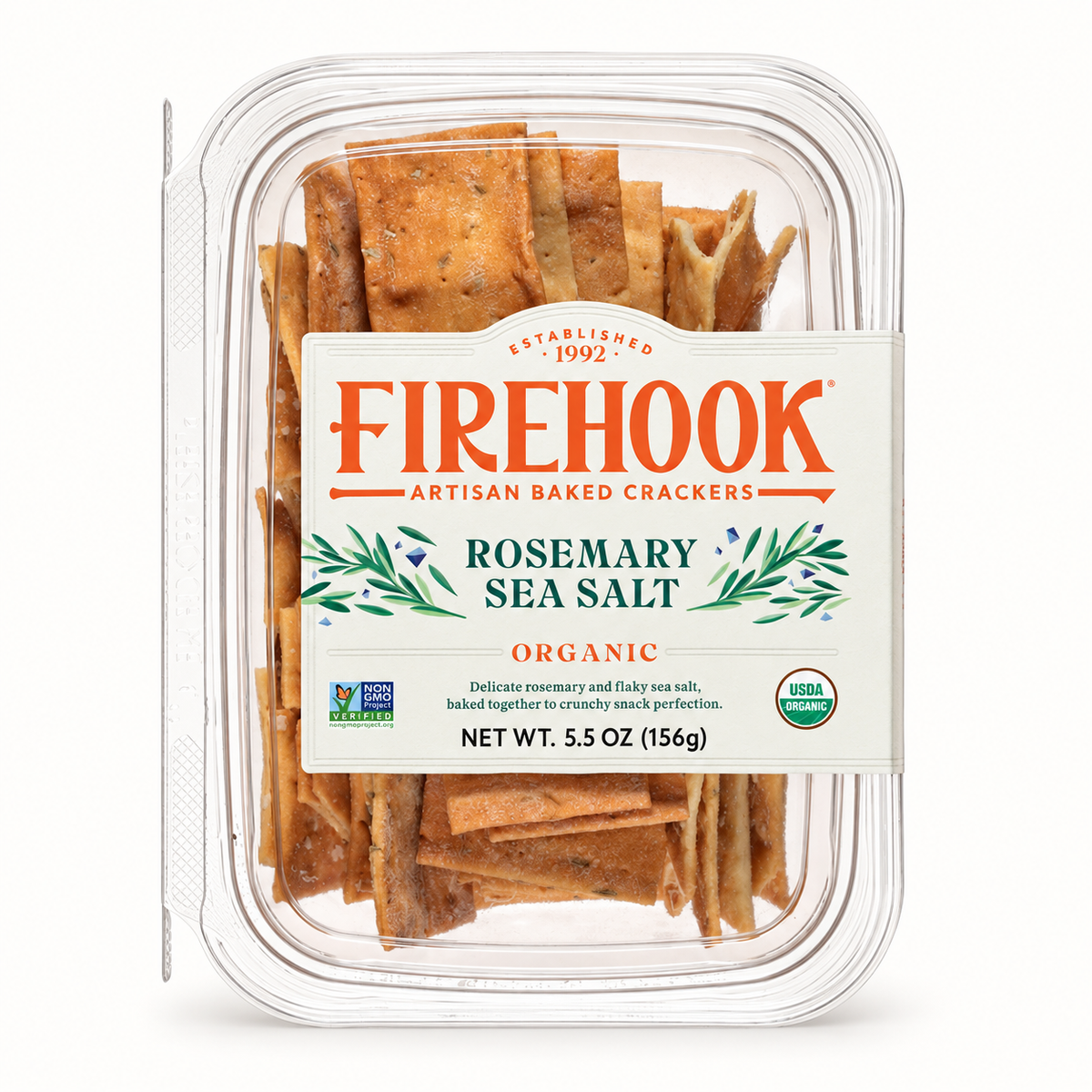 firehook / organic rosemary sea salt artiscan crackers 5.5oz (va)