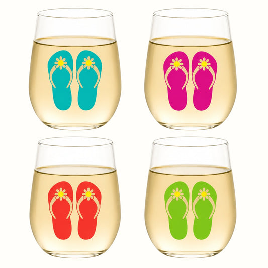 Wine-Oh! / Flip Flops Wine Tumblers (2pk)
