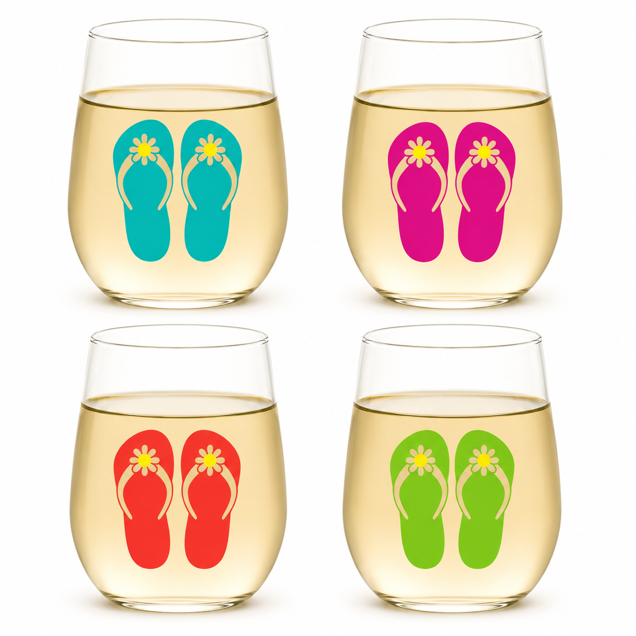 Wine-Oh! / Flip Flops Wine Tumblers (2pk)