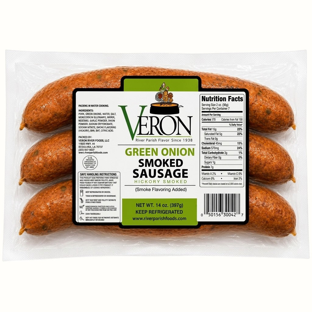 veron / green onion smoked sausage 14oz