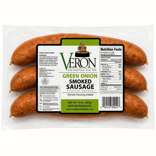 veron / green onion smoked sausage 14oz