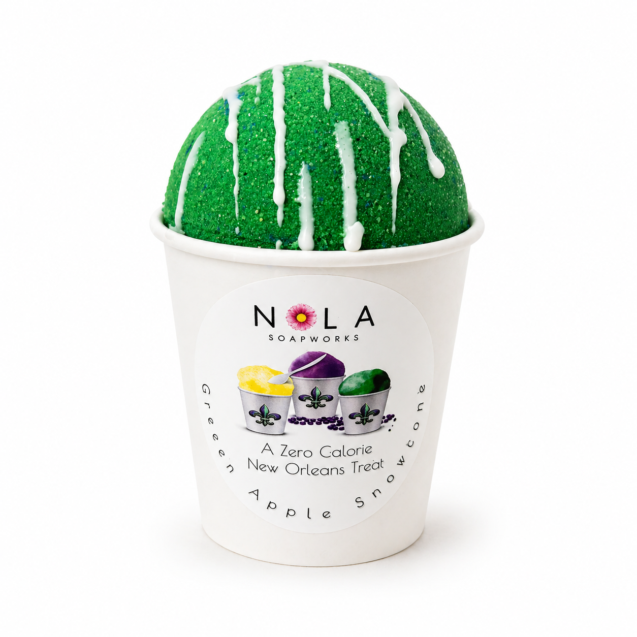 Nola Soapworks / Green Apple Snowball Bath Bomb