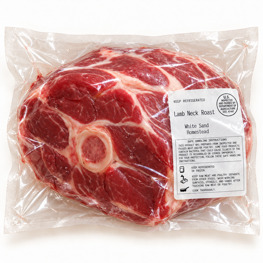 whitesand homestead permaculture farm / lamb neck roast 1.5lbs