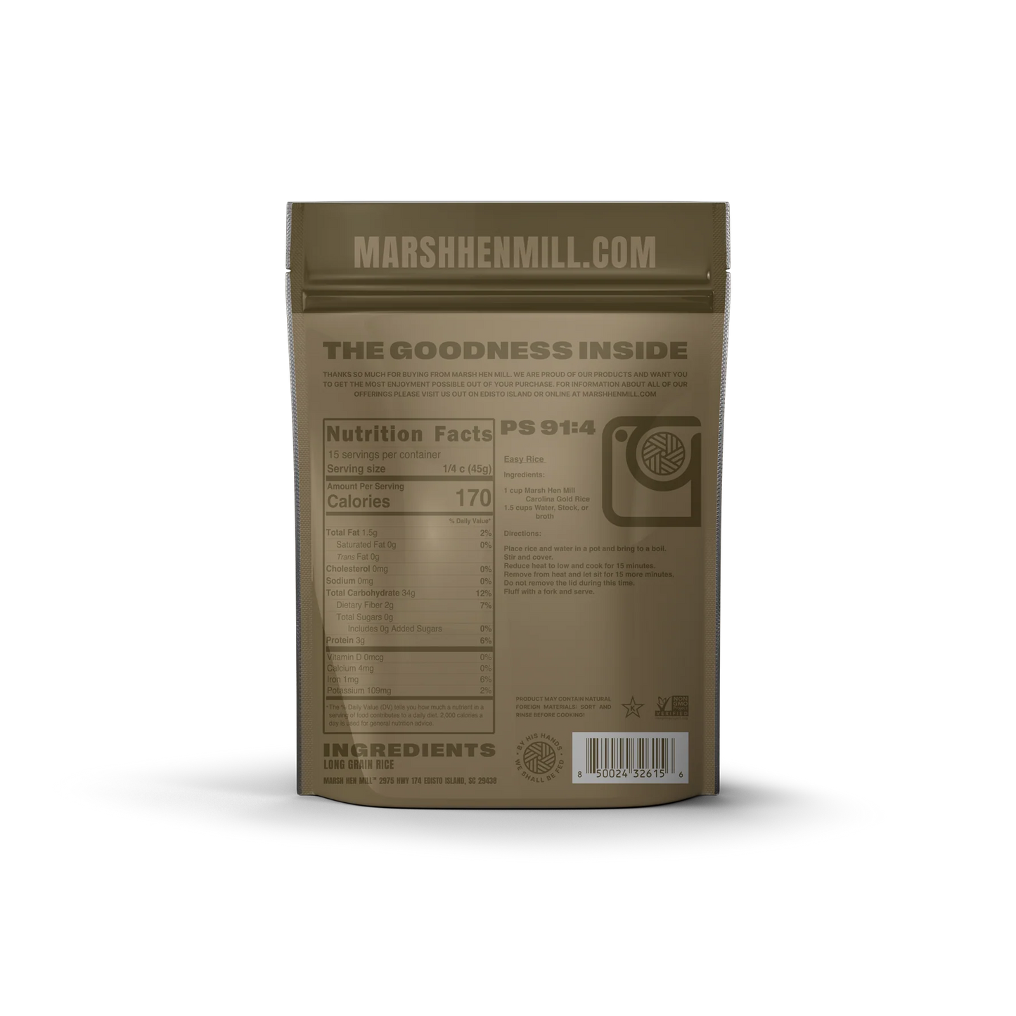 marsh hen mill / carolina gold rice 1.5 lb (sc)