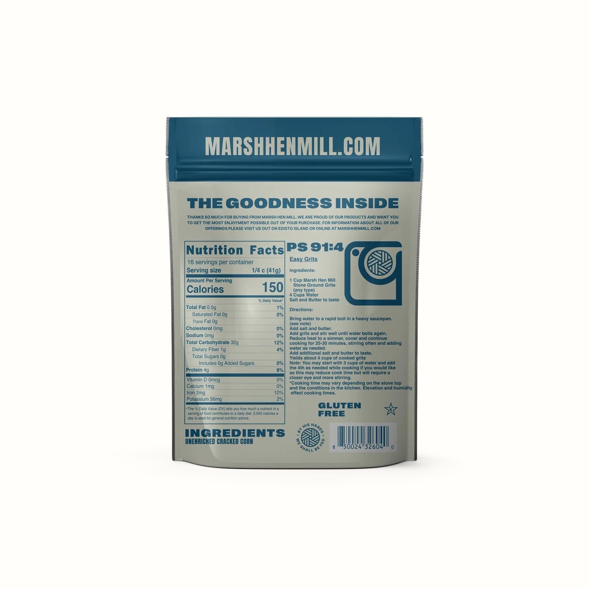 marsh hen mill / sea island blue grits 1.5lb (sc)