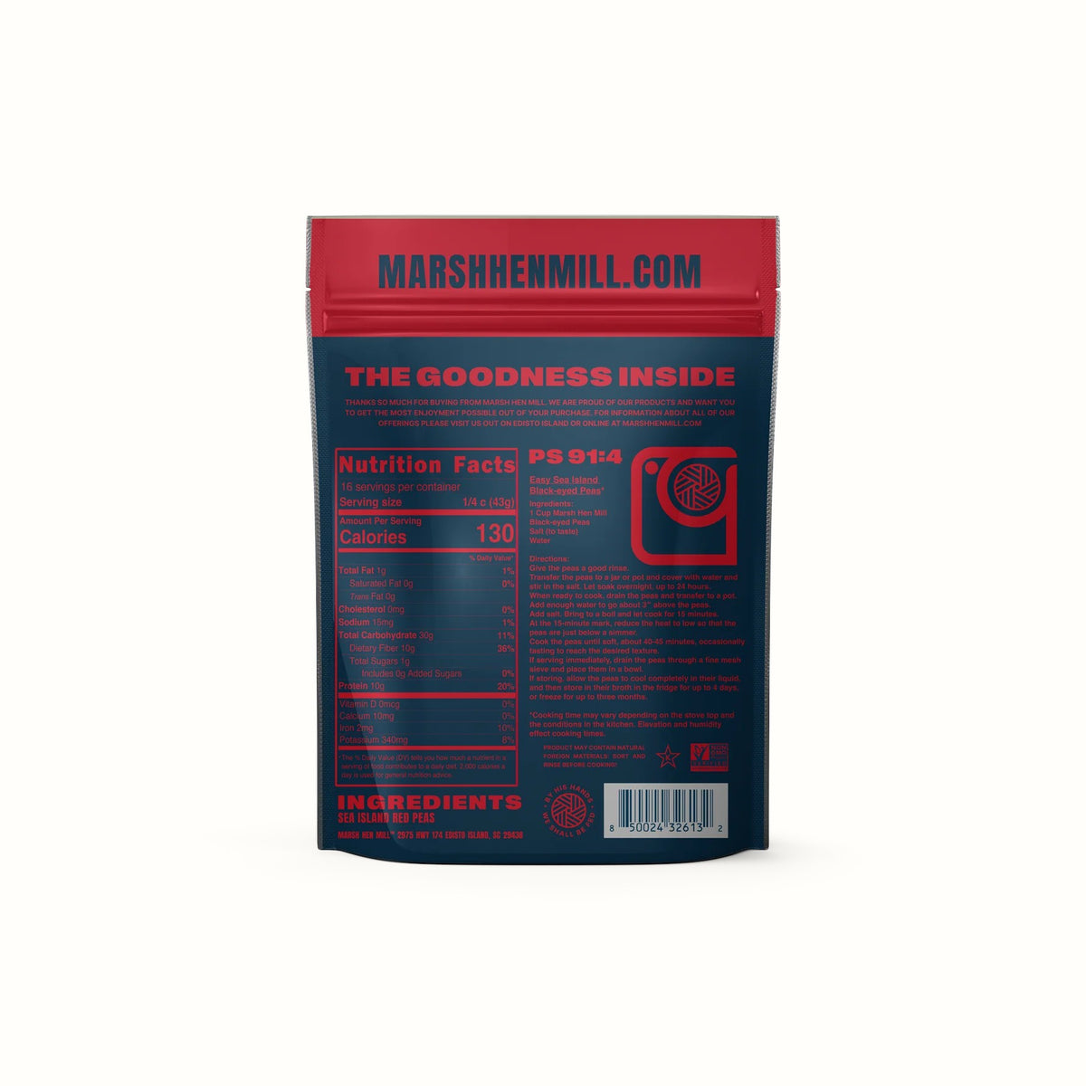 marsh hen mill / sea island red peas 1.5lb (sc)
