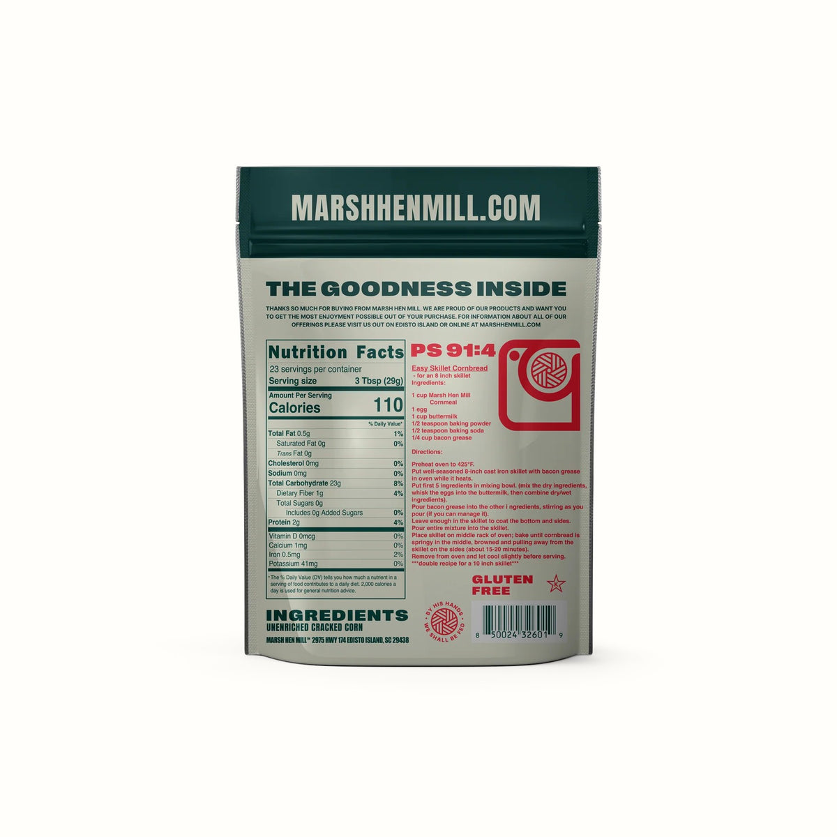 marsh hen mill / white cornmeal 1.5 lb (sc)