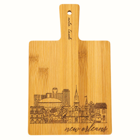 Nola Tawk / New Orleans Skyline Bamboo Cutting Board