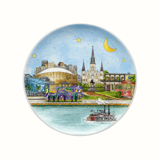 Nola Tawk / New Orleans Skyline Dessert Plates