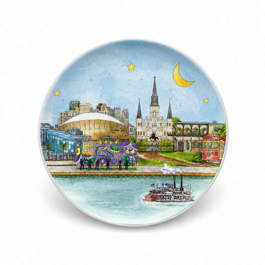 Nola Tawk / New Orleans Skyline Dessert Plates