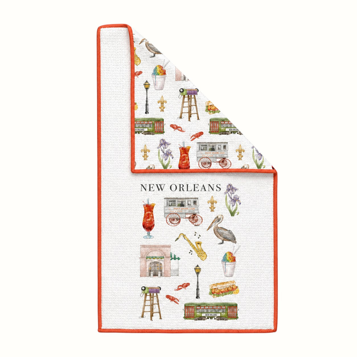 nola tawk / new orleans icons kitchen towel
