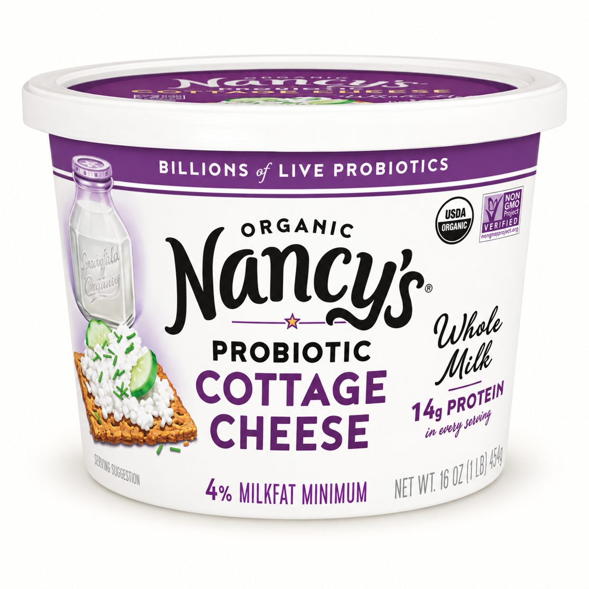 nancy's probiotic foods / organic probiotic cottage cheese 16oz (or)