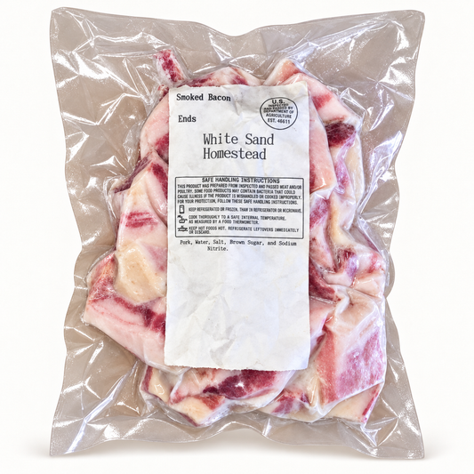 whitesand homestead permaculture farm / bacon ends ~1lb