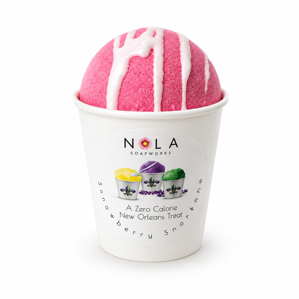Nola Soapworks / Strawberry Snowball Bath Bomb