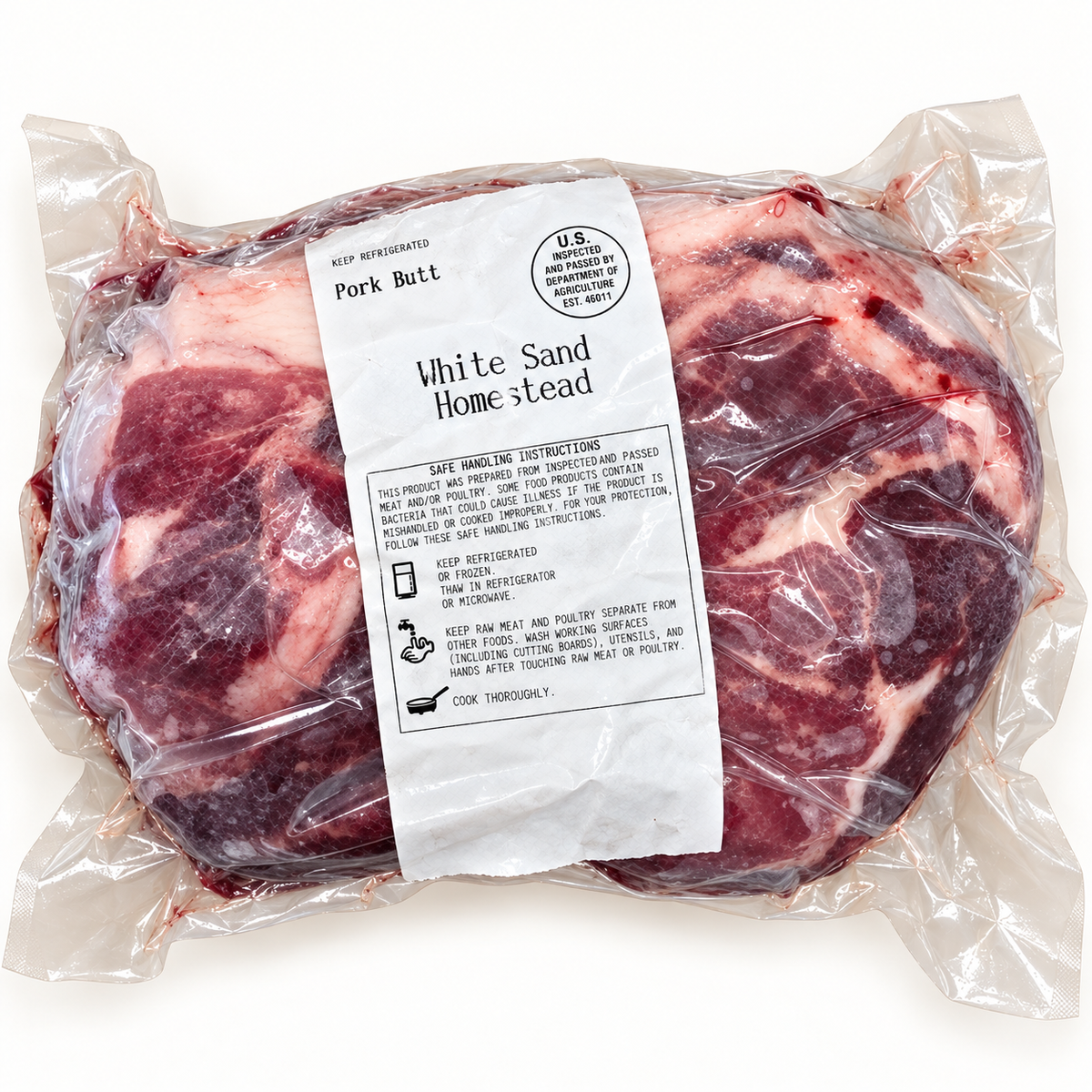 whitesand homestead permaculture farm / pork roast boston butt ~2.5lbs