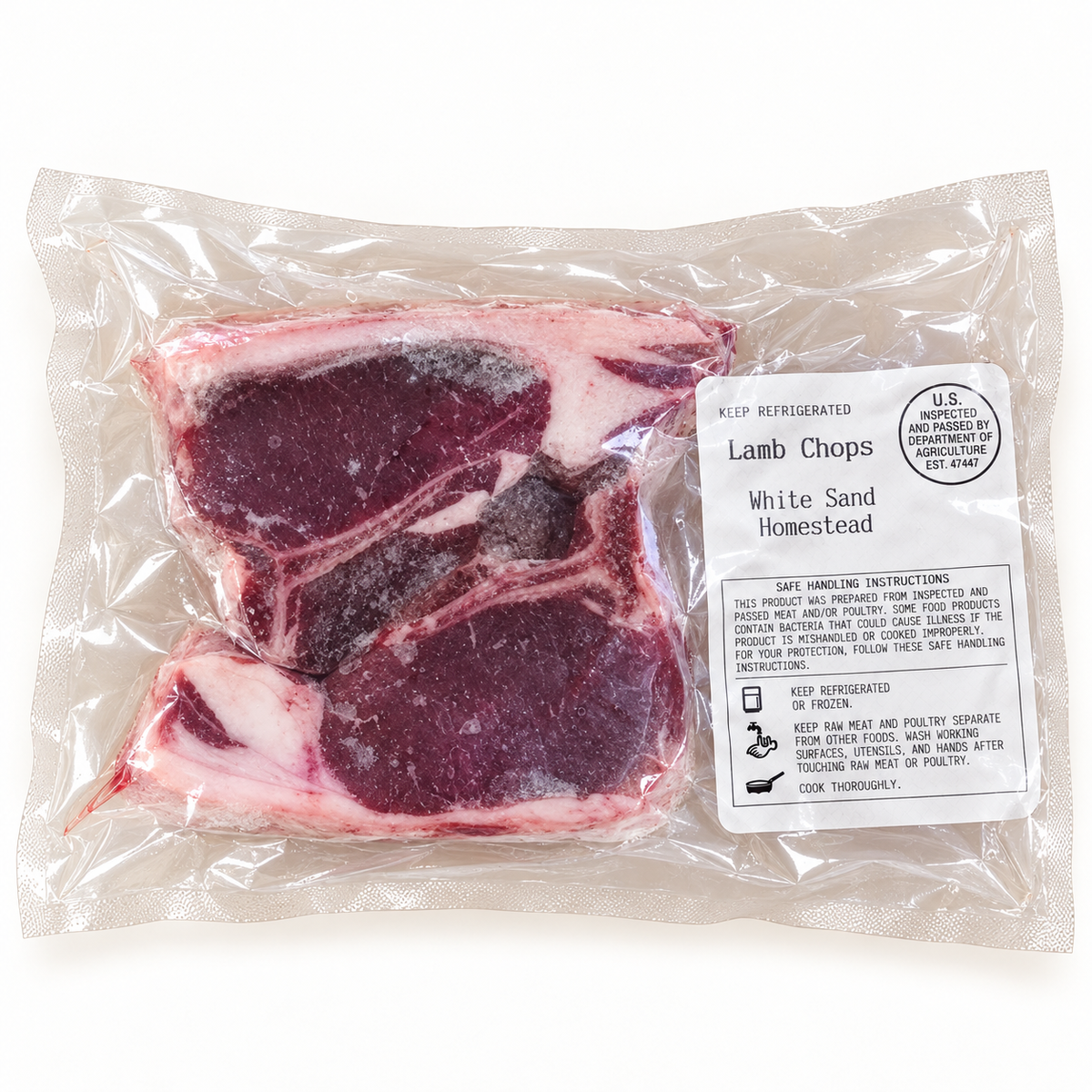 whitesand homestead permaculture farm / lamb loin chops ~1lb