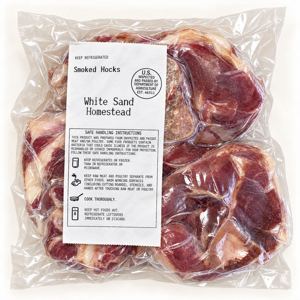 whitesand homestead permaculture farm / smoked ham hocks ~1.5lb