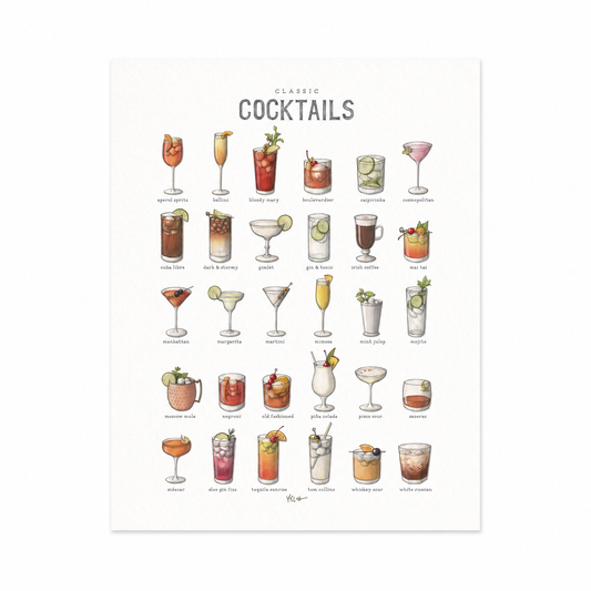 Yeesan Loh / Cocktails Chart Print