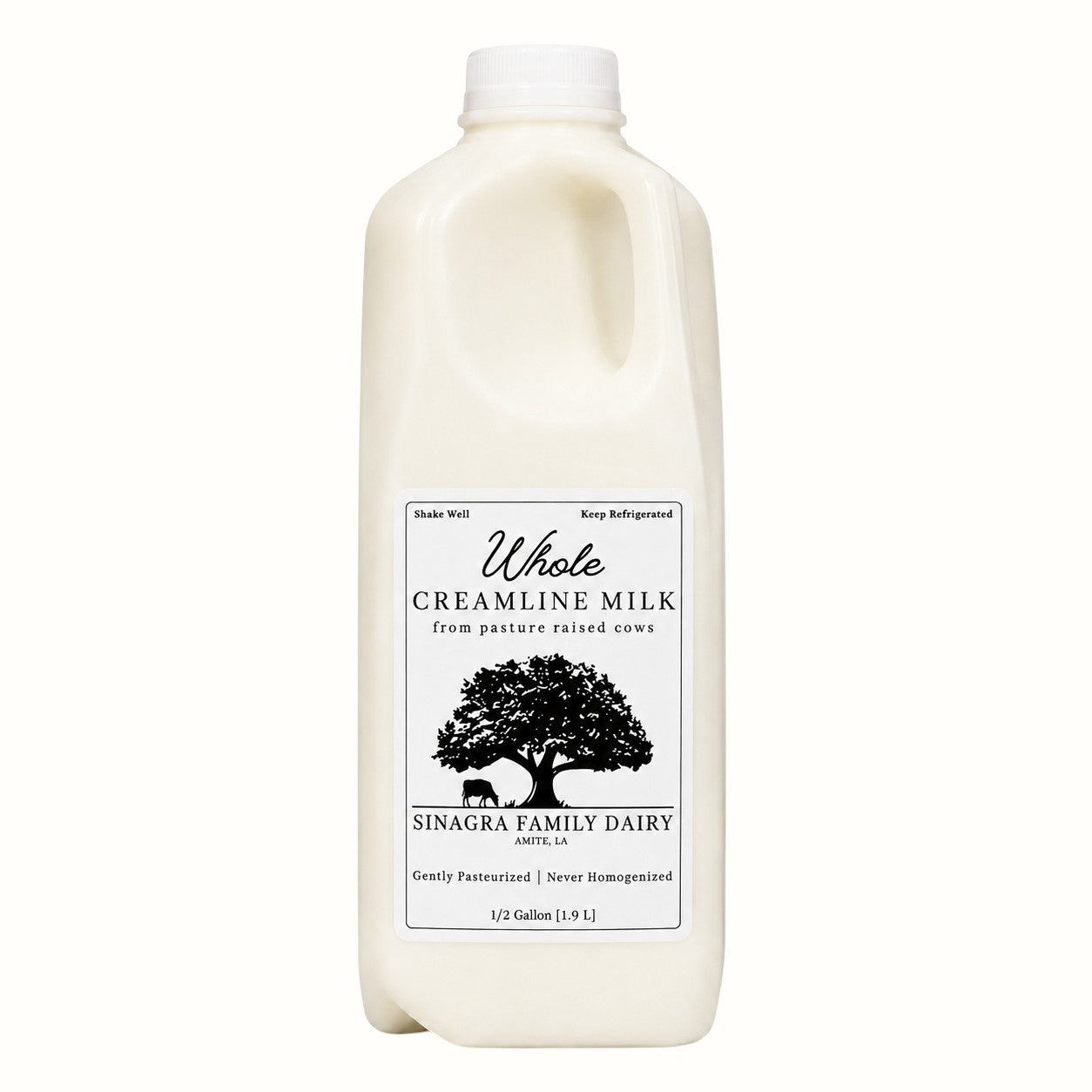 sinagra family dairy / half gallon creamline milk