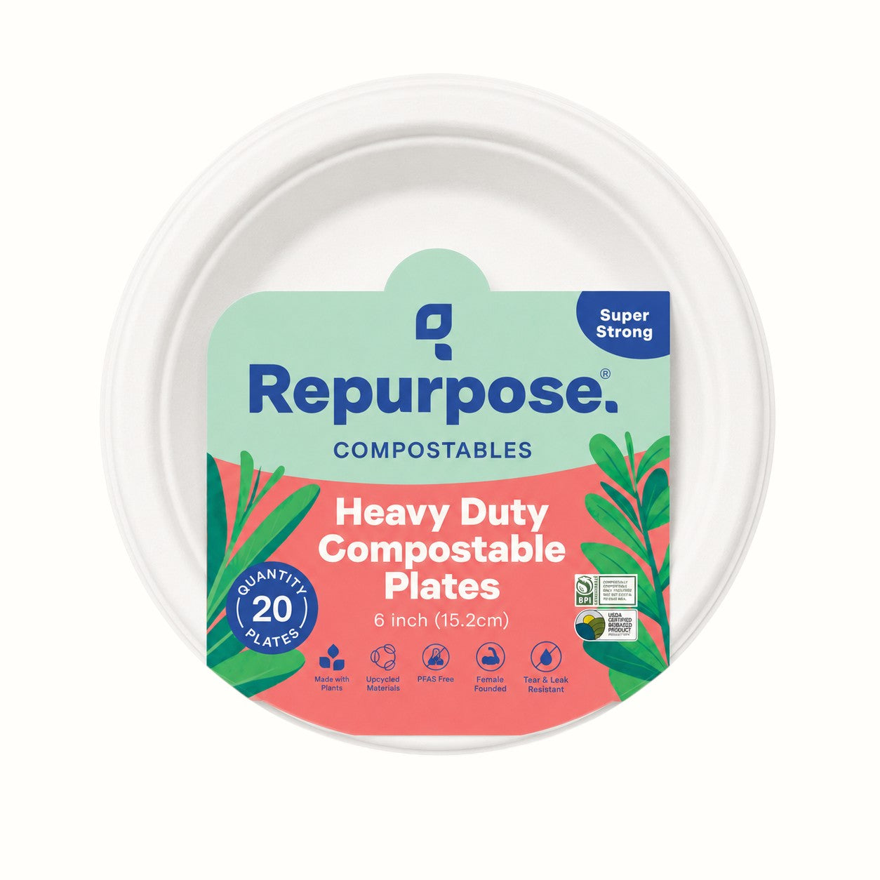 repurpose compostables / compostable plates select your size (ca)