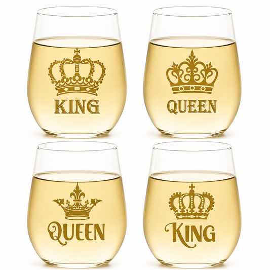 Wine-Oh! / King Queen Wine Tumblers (2pk)